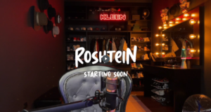Roshtein's personal studio from which casino streams are conducted online