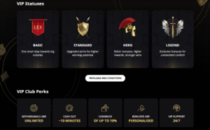 Casino LEX VIP club for active players