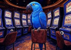 Martin Casino 2025 - Bright Casino Banner with Blue Parrot Nova